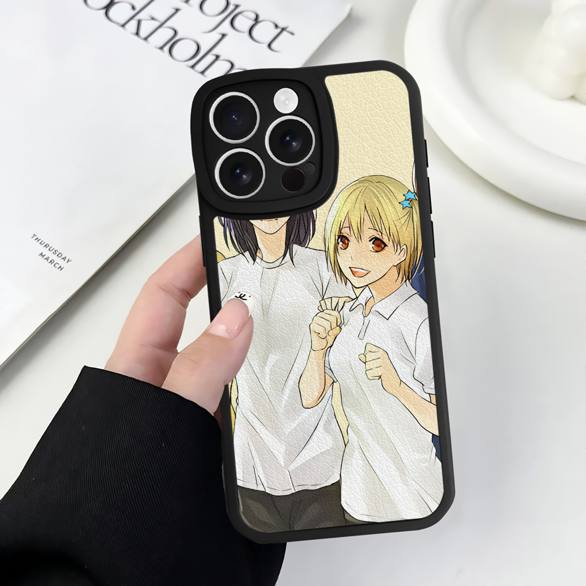 （画像用） ハイキュー!! Haikyu!! 【iPhone 16シリーズ対応】シリコンスマホケース（レザー調） 材質：シリコン